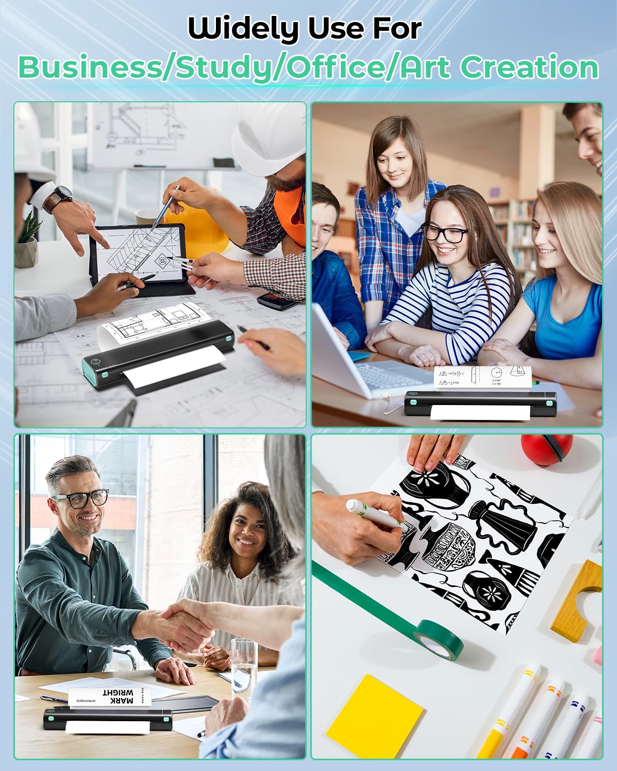 Phomemo 8.5'' x 11'' Thermal Paper,Printing Paper White, Printer Paper Sheet, Compatible with M08F-Letter, M832,M833,M834,MT800, Not for Laser or Inkjet Printer (200 Sheets)