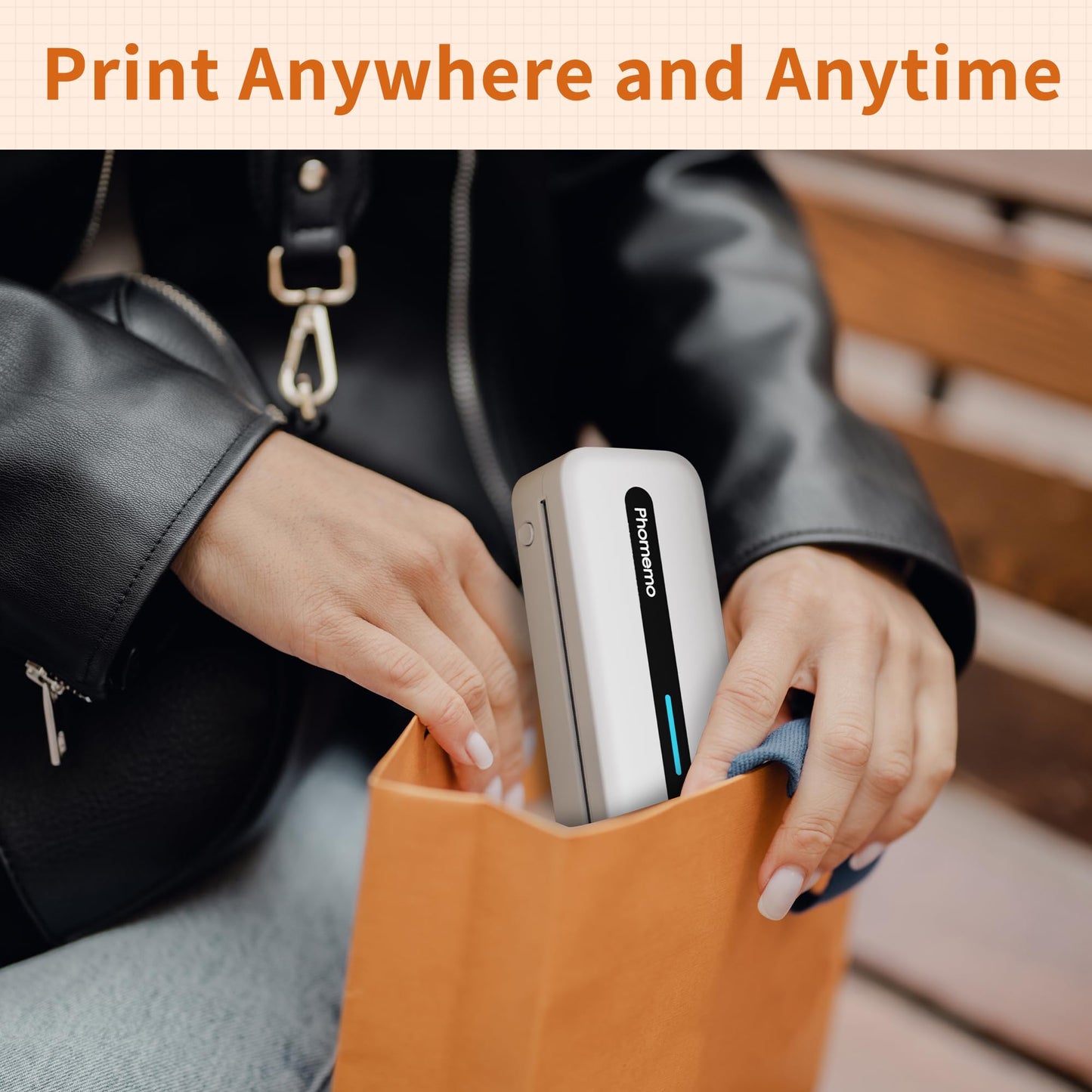 4 Rolls Phomemo M832 Portable Printer Thermal Paper, A4 Paper, Advance Thermal Printing, Thermal Roll Paper Compatible with M08F M832 Portable Printer