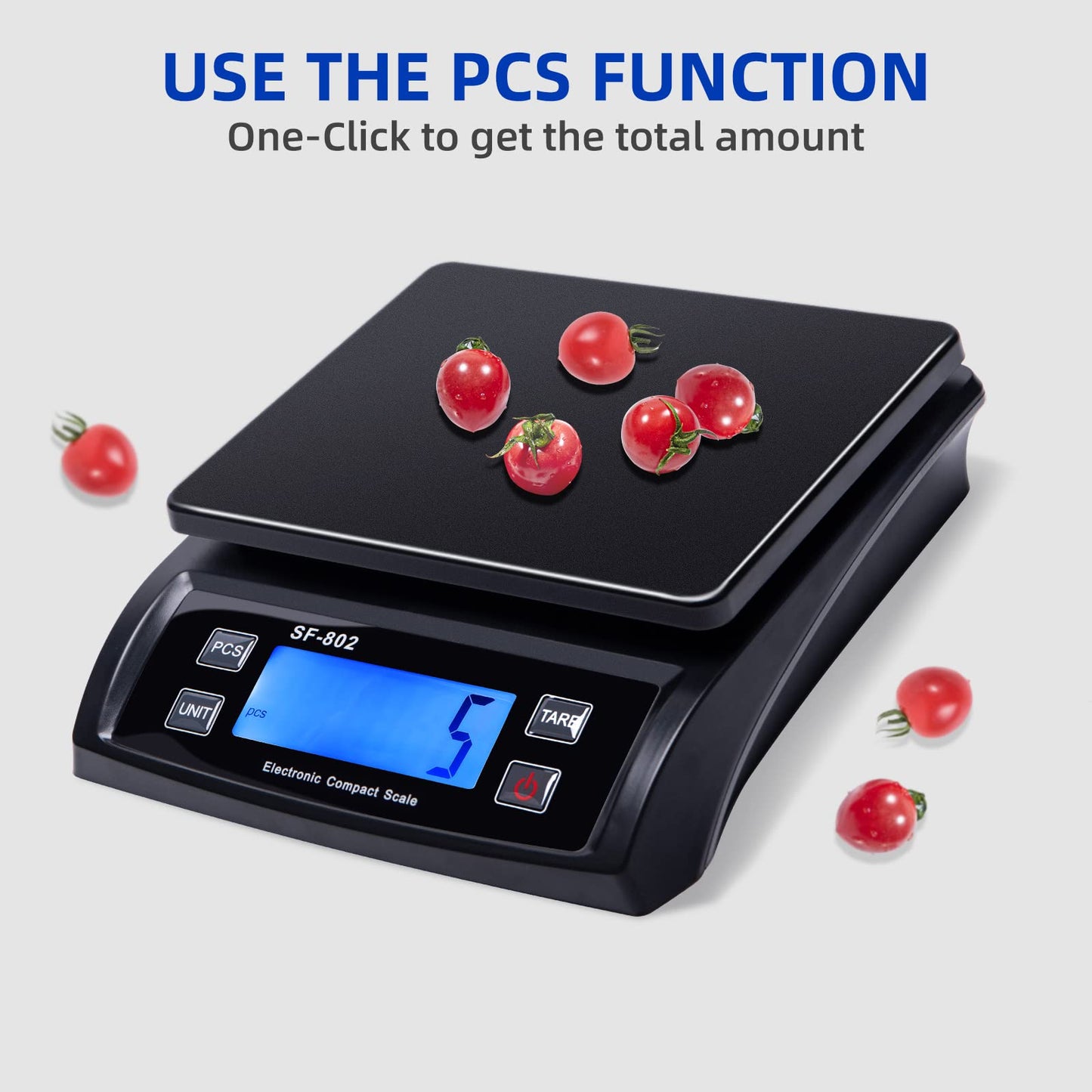 Phomemo Shipping Scale, Accurate Durable Digital Postal Scale 66lb / 0.1oz with Hold and Tare Function, LCD Display, Auto-Off, Postage Scale for Packages and Mailing, DC Adapter Included