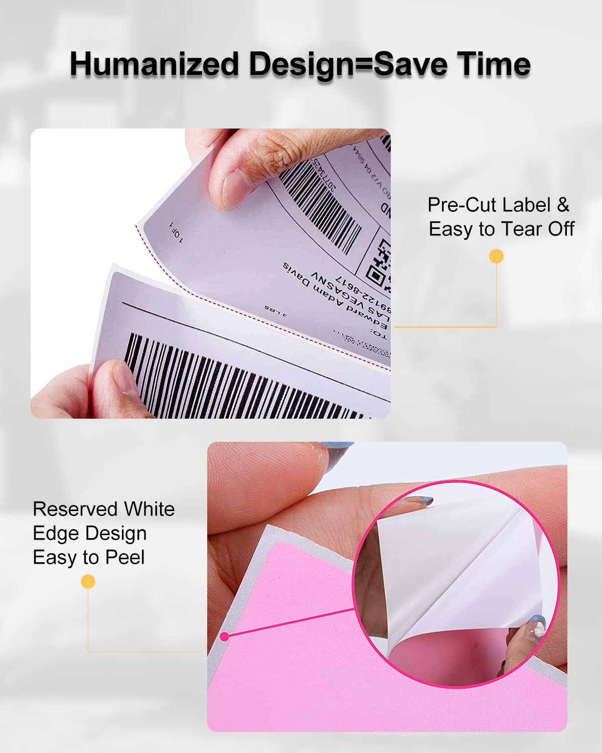 250 PCS 4x6 Thermal Label Roll - White 4''x6'' Labels Shipping Supplies Labels for Thermal Label Printer - Commercial Grade Thermal Shipping Label for Shipping Packages