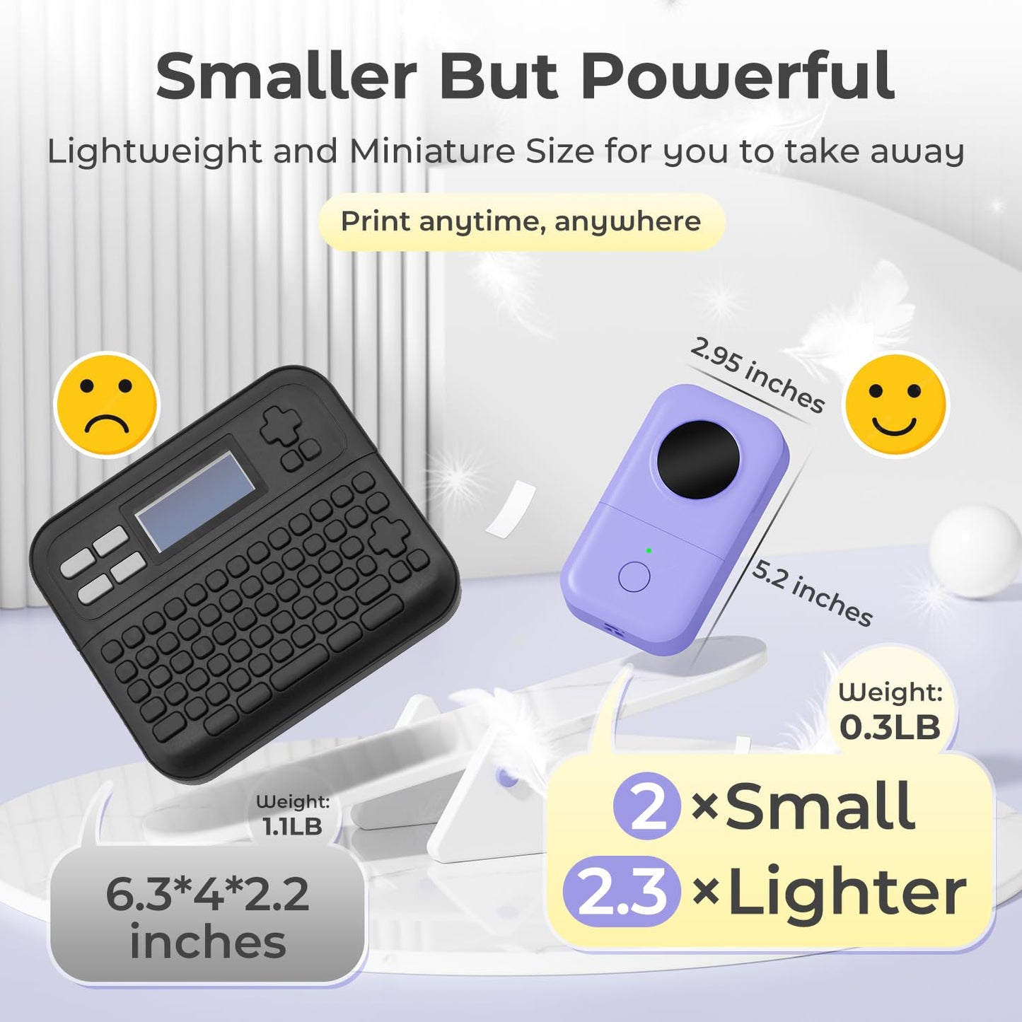 Phomemo D30 Bluetooth Label Maker, Portable Label Machine Thermal Label Printer, Name Price Sticker Printer, for Home, Office, Date, Name, Compatible with Android and iOS Systems