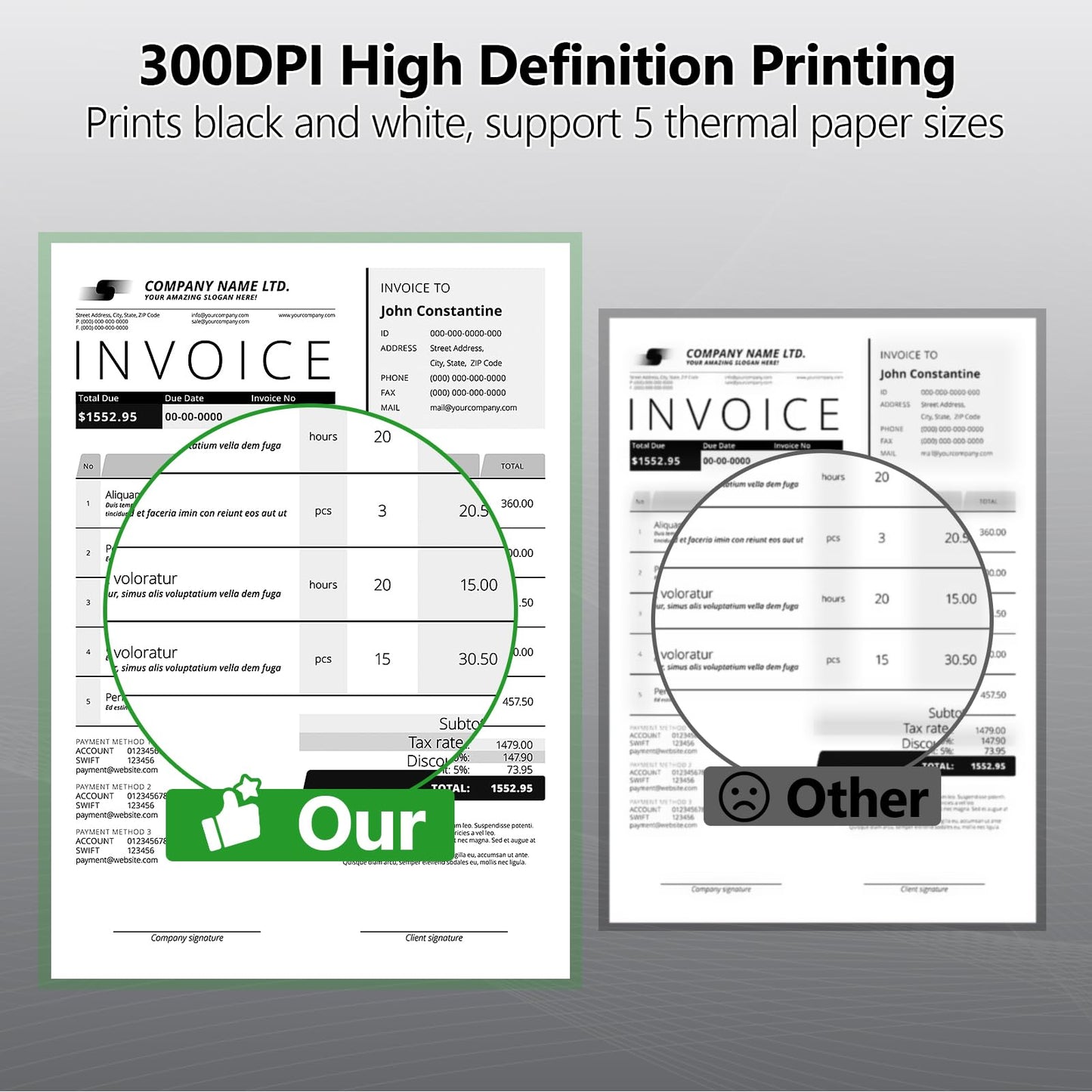 Phomemo 8.5 x 11 Inch Thermal Printer Paper, 100 Sheets US Letter Continuous Folding Thermal Paper, Compatible with M832 M08F M835 M834 M833 and Other Letter Size Portable Thermal Printers