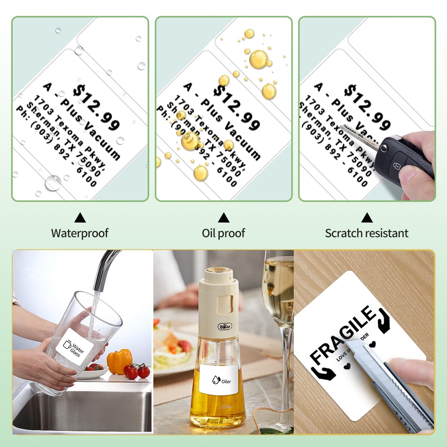 3 Rolls Phomemo M200 Labels, 3 Rolls 70¡Á40mm Adhesive Round Labels, Compatible with Phomemo M200 M220 M221 Label Printer, Commodity Labels, 3 Rolls 180 Labels/Roll.