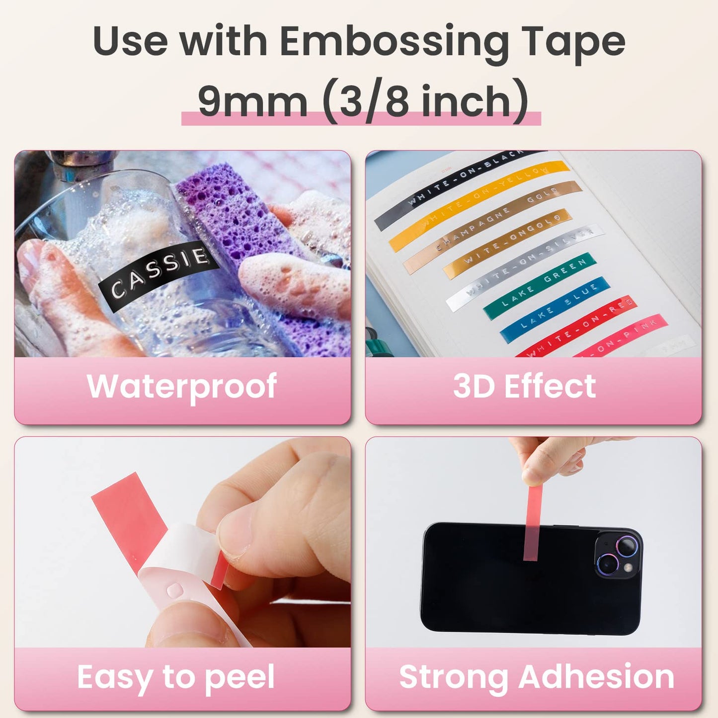 Phomemo Pr?geger?t | 3D Mini Etikettierger?t | Tragbarer Beschriftungsger?t | Rosa Etikettenpr?geger?t mit 6 Etikettenband | f¨¹r Haus, B¨¹ro, Geschenk Organisation (¡ê € ? ? ¨¹)
