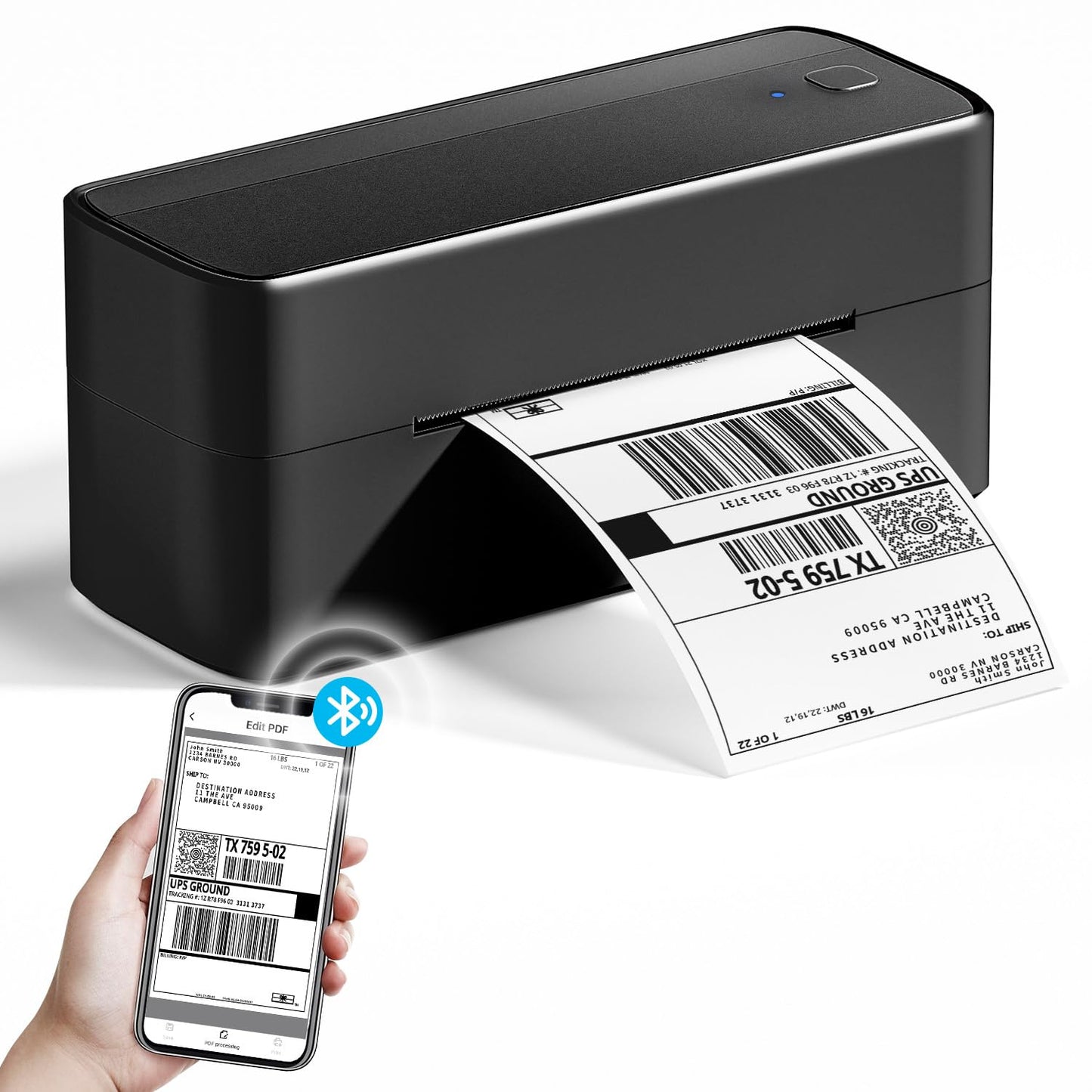 Phomemo 241BT Bluetooth Label Printer, DHL Thermal Printer 4 x 6 Label Printer, Bluetooth Labeling Device Label Printer for Barcode, Amazon, Etsy, Shopify, DHL, FedEx