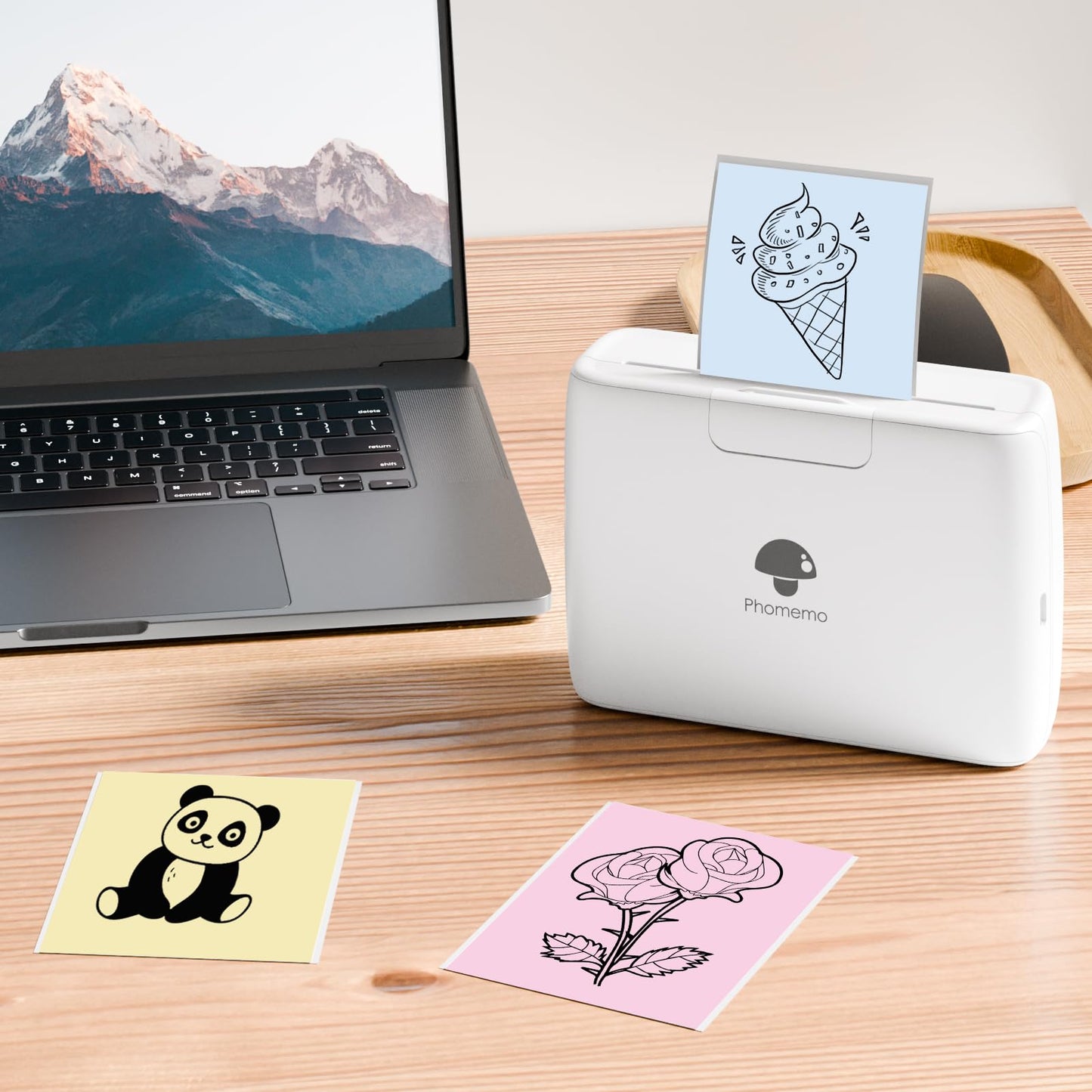 Phomemo Papier thermique couleur 53 mm pour mini imprimante de poche M02/M02S/M02Pro/M03/M03AS/M04S/M04AS, jaune/bleu/rose, 3 rouleaux de papier autocollant couleur autocollant, 53 mm x 6,5 m, 20 ans