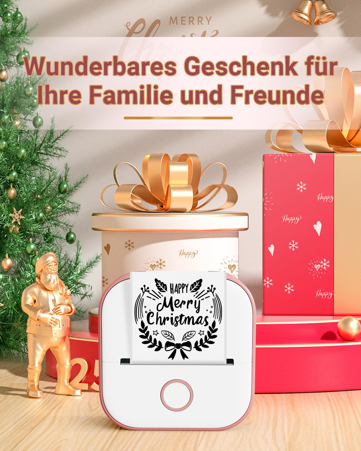 Phomemo T02 printer, mini-sticker, fotoprinter voor mobiele telefoons, thermische printer voor smartphone, 203 dpi handstickerprinter, sticker bluetooth-printer voor organizer, tieners, preppy