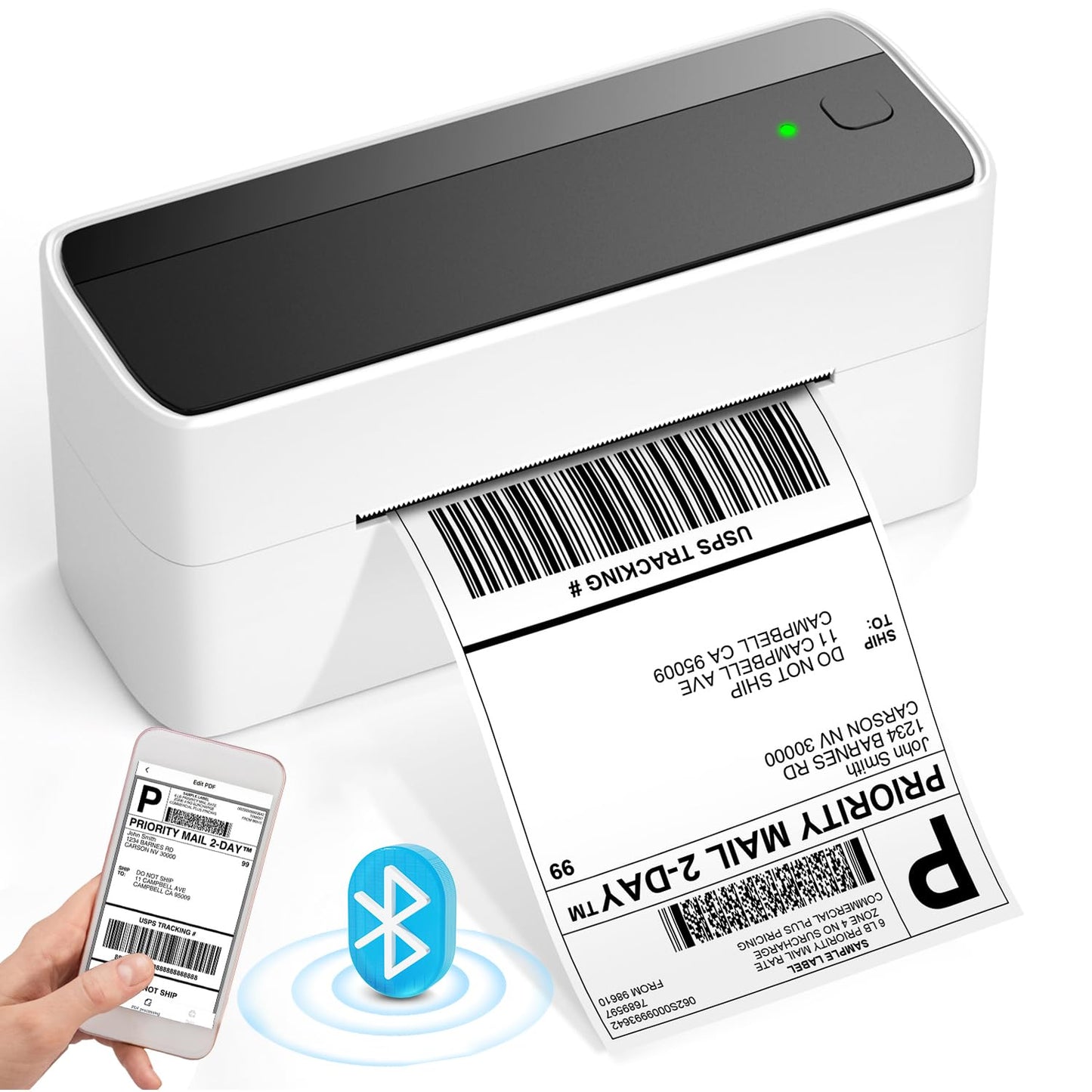 Phomemo Stampante per Etichette Bluetooth, 4 x 6, DHL Stampante Termica Stampante Etichette Label Printer, Compatibile con Ebay, Amazon, Etsy,DPD, Ups, Wish, Shopify, Zalando, Otto, DHL