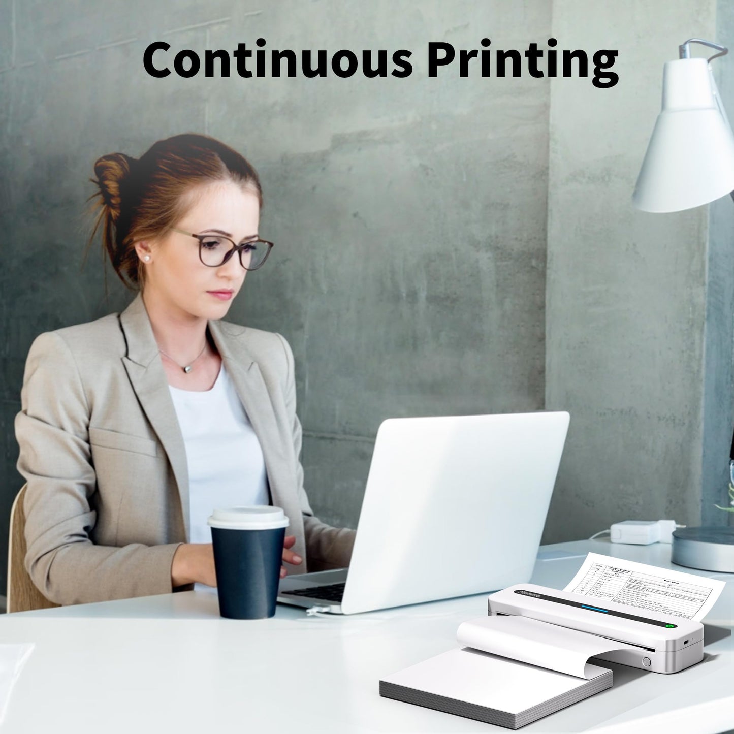 200 Sheets Phomemo M832 Portable Printer Thermal Paper Letter Size Thermal Paper Fold, 8.5'' x 11'' Thermal Paper Compatible with M832 M08F M834 M835 M833 Portable Printer