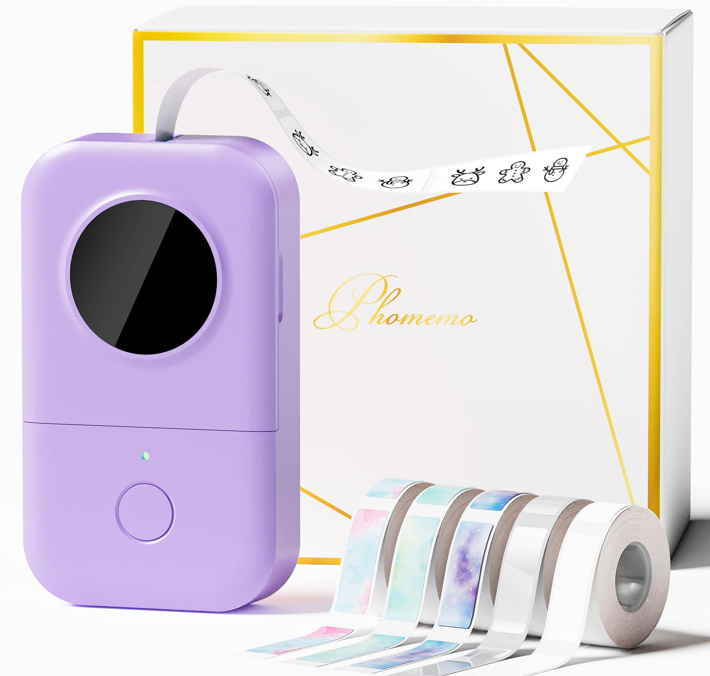 Phomemo D30 Bluetooth Label Maker, Portable Label Machine Thermal Label Printer, Name Price Sticker Printer, for Home, Office, Date, Name, Compatible with Android and iOS Systems