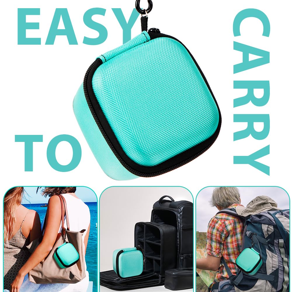 Phomemo P12 Case, Label Maker Case for P12 & P12 Pro Label Maker, Carrying Bag Storage for P12 Label Maker & Label Tapes, Easily Store Your Printer with Mesh Pocket for Cable Accessories, Green