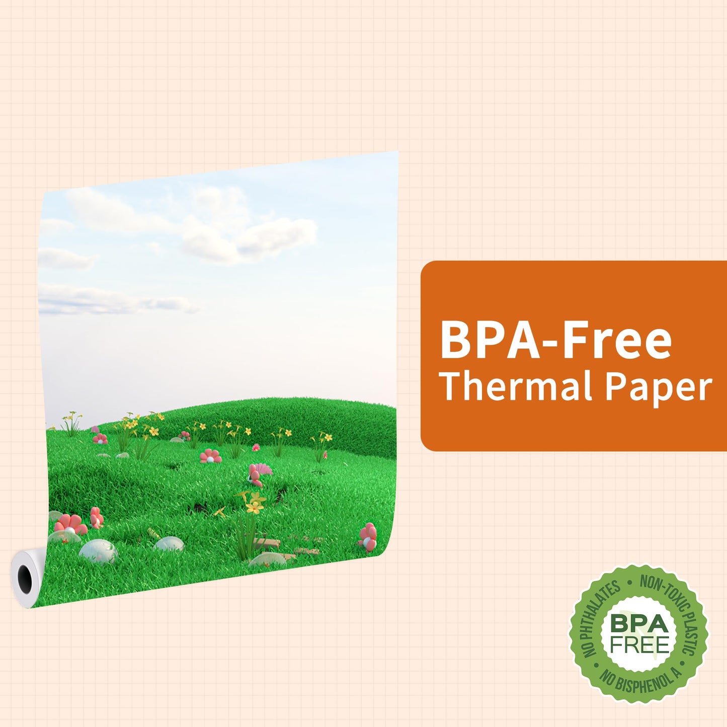 4 Rolls Phomemo M832 Portable Printer Thermal Paper, A4 Paper, Advance Thermal Printing, Thermal Roll Paper Compatible with M08F M832 Portable Printer