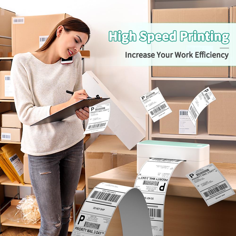 Phomemo Bluetooth Thermal Label Printer, 241BT 4X6 Shipping Label Printer for Shipping Packages, Wireless Label Printer for Small Business, Compatible with iPhone, Android, Amazon, eBay, Shopify, UPSP