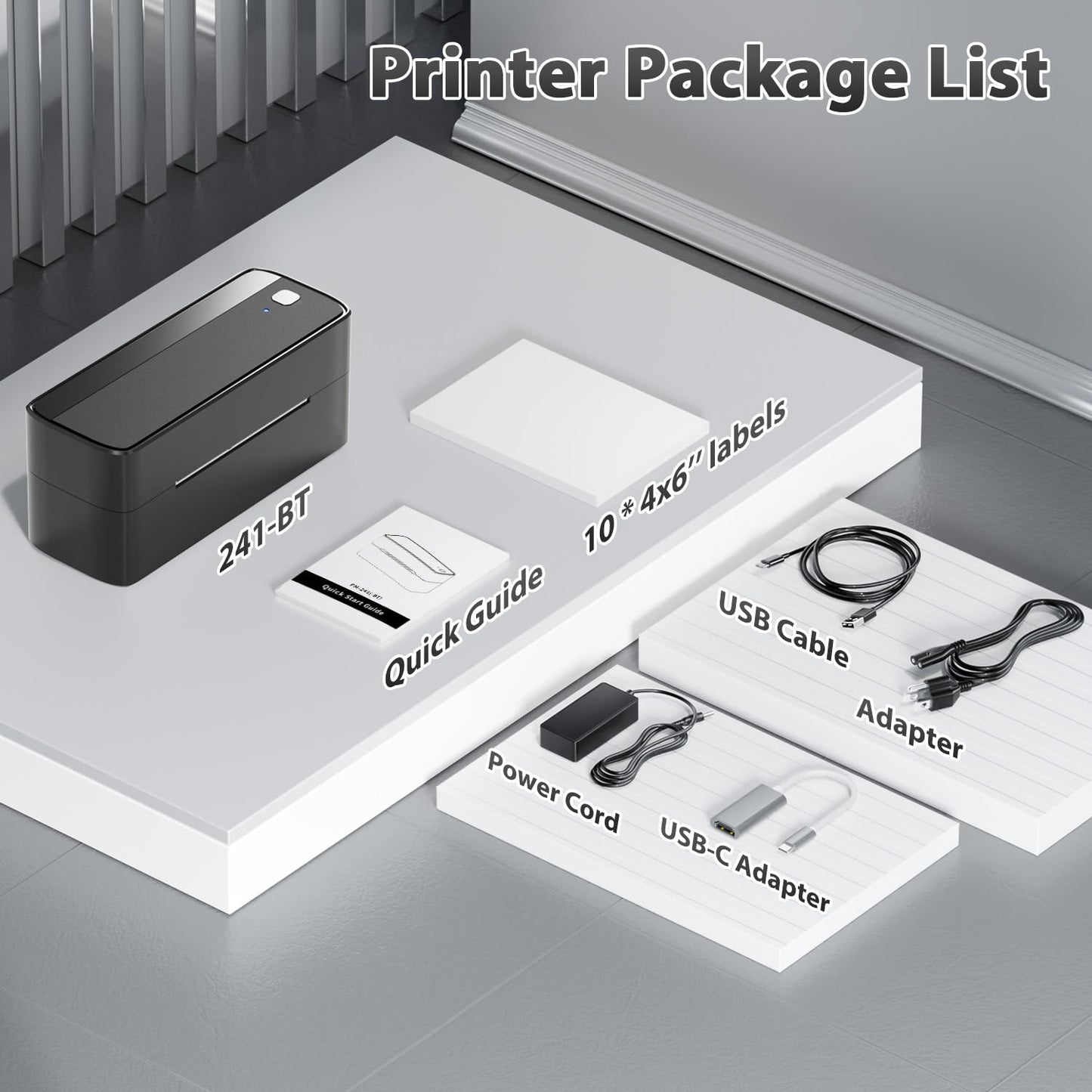 Phomemo Bluetooth-etikettenprinter, DHL thermische 4x6-etikettenprinter, Bluetooth-etiketteringsapparaat Etikettenprinter voor streepjescode, Amazon, Etsy, Shopify, Royal Mail, DHL, FedEx, UPS enz.