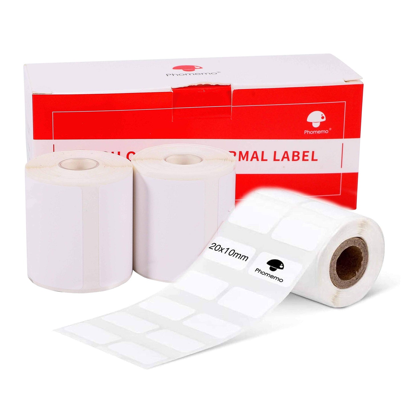 3 Rolls Phomemo M110 Label,self-Adhesive Thermal Label, 0.78''¡Á0.39''£¨20¡Á10mm£© 600 Labels/roll, 3 Rolls, Compatible with Phommeo M110 M200 M120 M220 M221 Label Maker, 3 Rolls Multifunctional Label