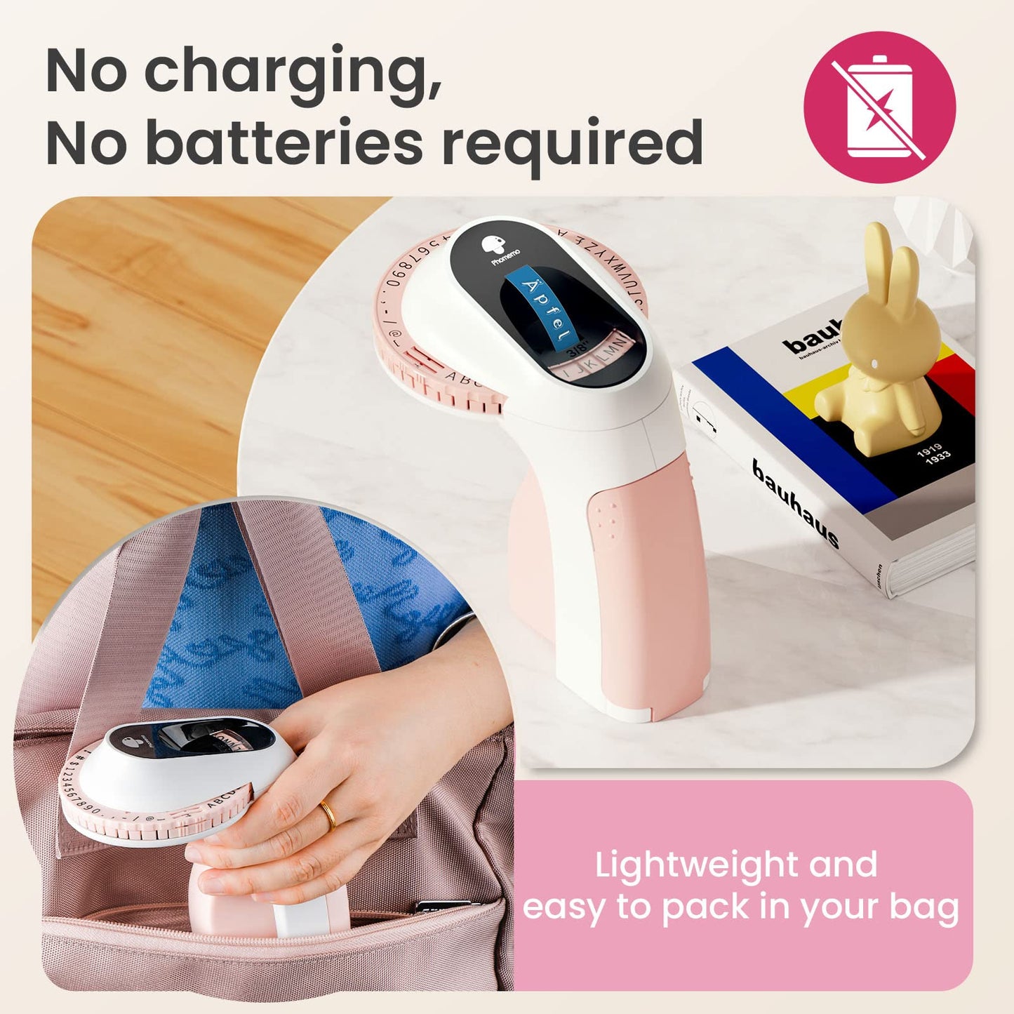 Phomemo Pr?geger?t | 3D Mini Etikettierger?t | Tragbarer Beschriftungsger?t | Rosa Etikettenpr?geger?t mit 6 Etikettenband | f¨¹r Haus, B¨¹ro, Geschenk Organisation (¡ê € ? ? ¨¹)