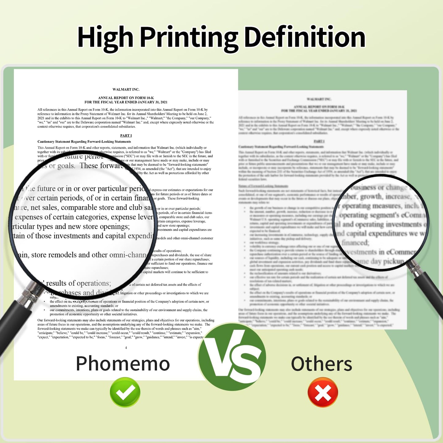 Phomemo 2 rollos de papel para impresora t¨¦rmica, tama?o carta de EE. UU., 216 mm x 6,5 m, compatible con Phomemo P831/M832/M833/M834/M835 Impresora port¨¢til A4, para viajes, hogar, foto, factura, 2