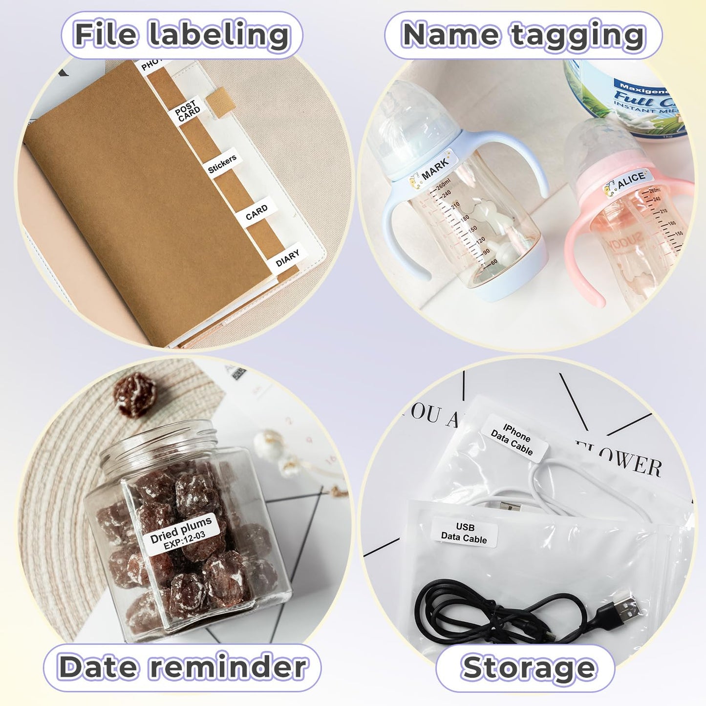 Phomemo D30 Bluetooth Label Maker, Portable Label Machine Thermal Label Printer, Name Price Sticker Printer, for Home, Office, Date, Name, Compatible with Android and iOS Systems