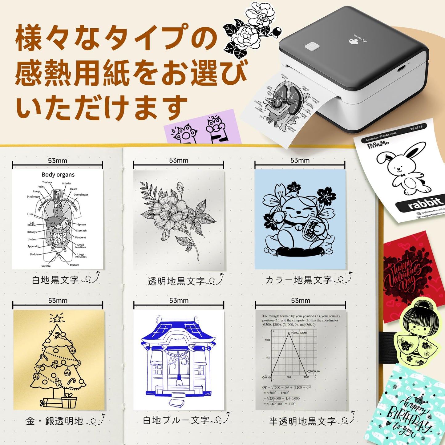 Phomemo ミニプリンター サーマルプリンター M02 Pro 300DPI スマホ対応 ポータブル式 モバイルプリンター ポータブル式 フォトプリンタ メモプリンター ステッカー プリンター ポケットプリンター 感熱プリンター 感熱 白黒 写真印刷 Bluetooth接続 勉強・手帳・メモ・ラベル 学生用 在宅勤務 自宅学習 多国言語対応APP 日本語取扱説明書 ブラック