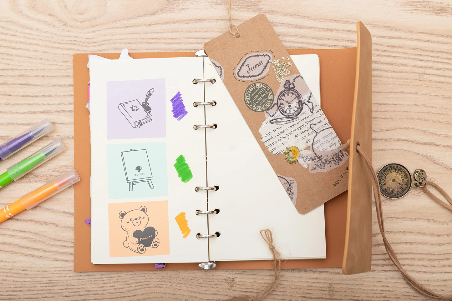 Phomemo 53mm Thermopapier Farbe f¨¹r M02/M02S/M02Pro/M03/M03AS/M04S/M04AS Mini Taschendrucker, 3 Rollen selbstklebendes Farbaufkleberpapier, 53 mm x 3,5 m, 20 Jahre Konservierung, Lila/Gr¨¹n/Orange