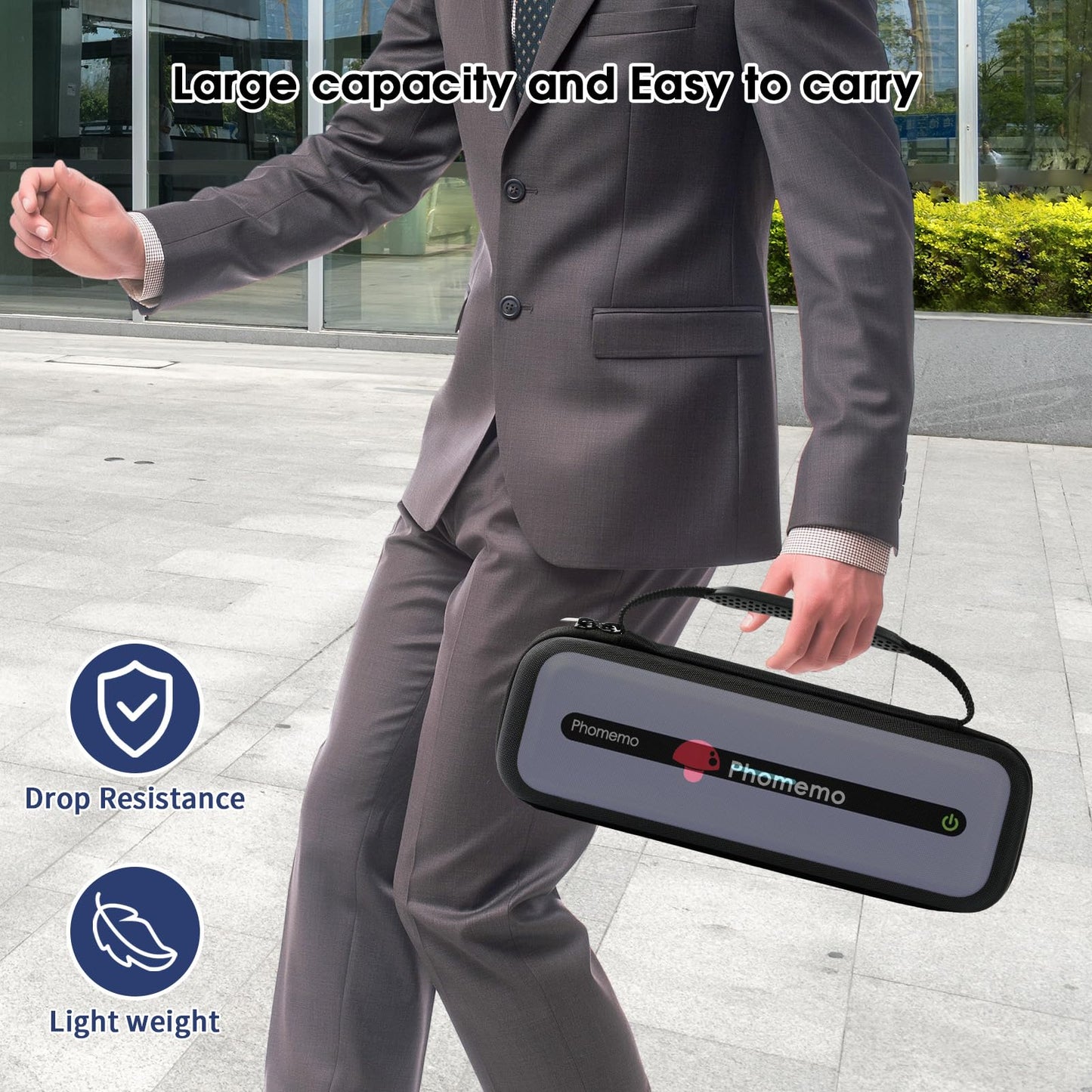 Phomemo Carrying Case, Compatible with M832/M834/M835 Portable Printer, for Wireless Mobile Travel Printer Storage Holder Paper & USB Cable(Box Only)