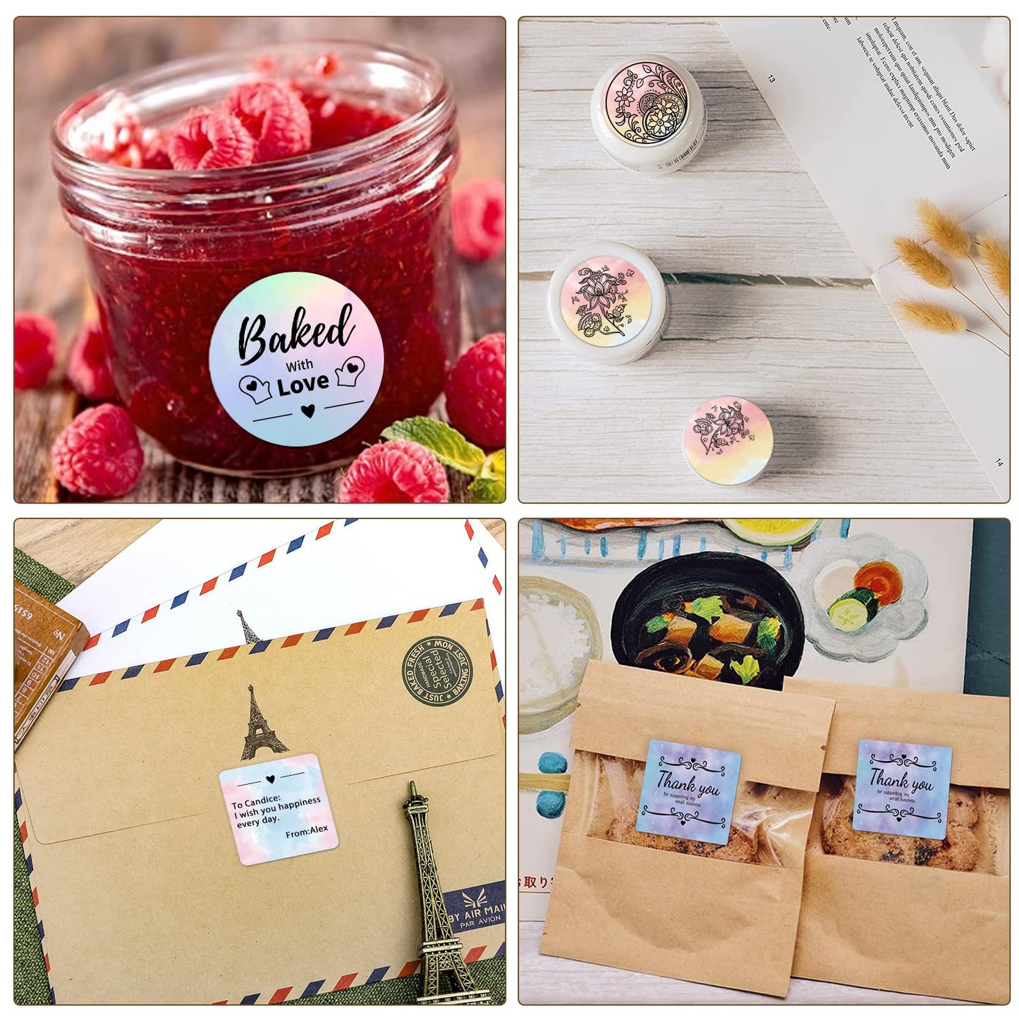 Phomemo 2 inch ronde gemengde kleuren etiketten, 750 etiketten/rol, compatibel met MUNBYN, Phomemo, Polono labelprinter, BPA-vrije verzendlabels, zelfklevende thermische etiketten voor logo, code