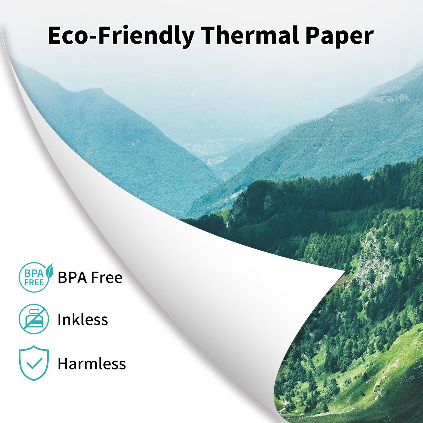 200 Sheets Phomemo M832 Portable Printer Thermal Paper Letter Size Thermal Paper Fold, 8.5'' x 11'' Thermal Paper Compatible with M832 M08F M834 M835 M833 Portable Printer