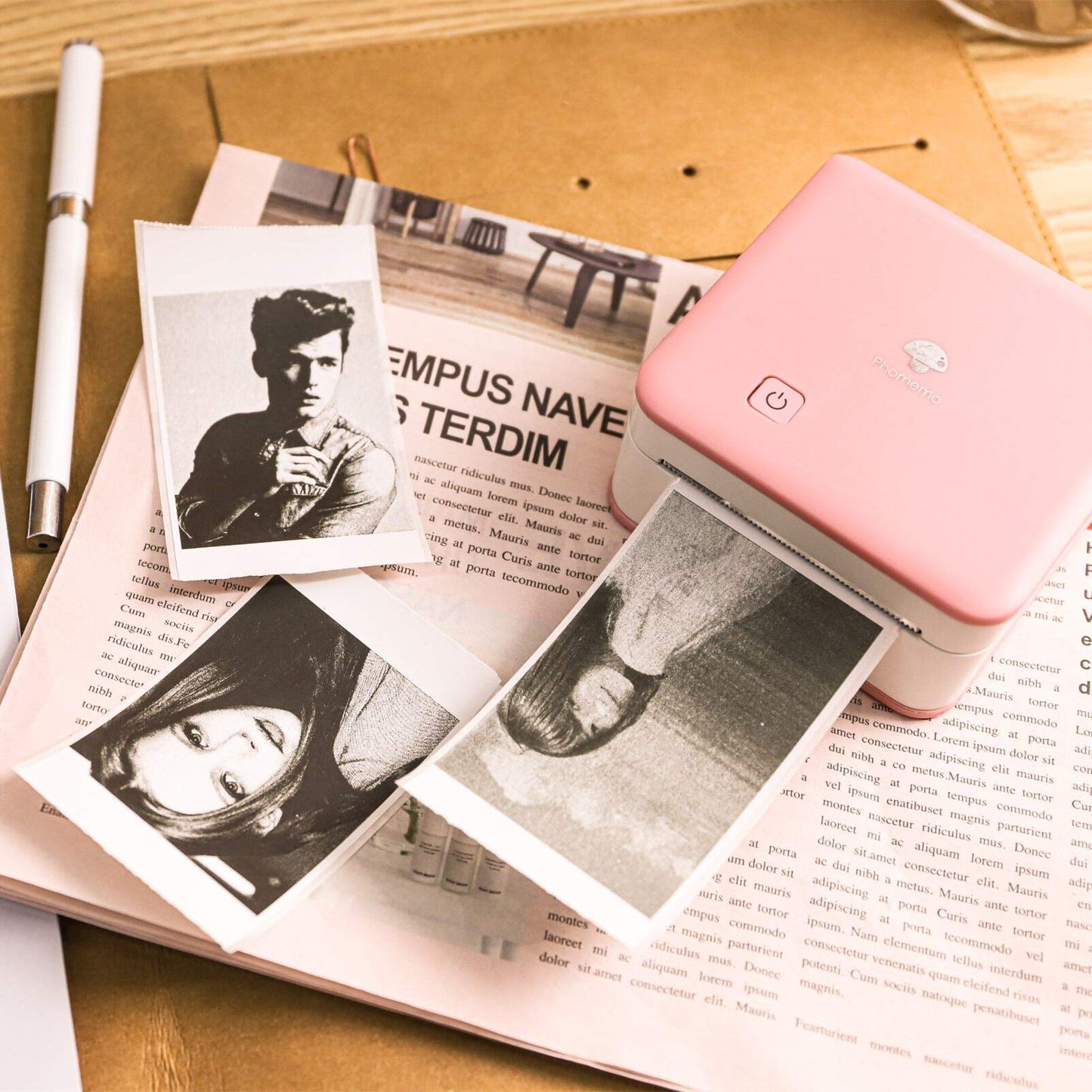 Phomemo Papier f¨¹r M02Pro T02 M02 M02S M02X M02L M03 M03AS M04S M04AS M832 M833 Mini Thermodrucker, Wei?es Thermopapier f¨¹r Scrapbooking, Fotos, Notizen, Etiketten, 53mm x 3,5 m, 3 Rollen