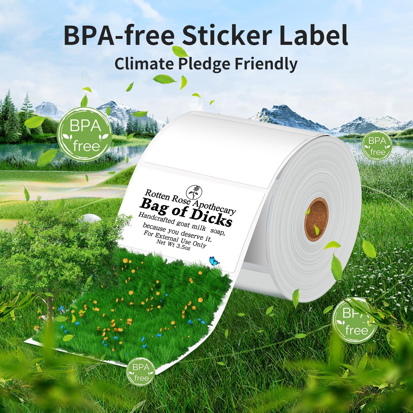 Phomemo 9 Rolls M110 Labels Thermal Label Sheets M110 / M220 / M221 / M120 / M200 Multifunctional Labels, 9 Rolls 1.96 x 1.18 Inches (50 x 30 mm), 230 Labels/Roll, 9 Roll Labels