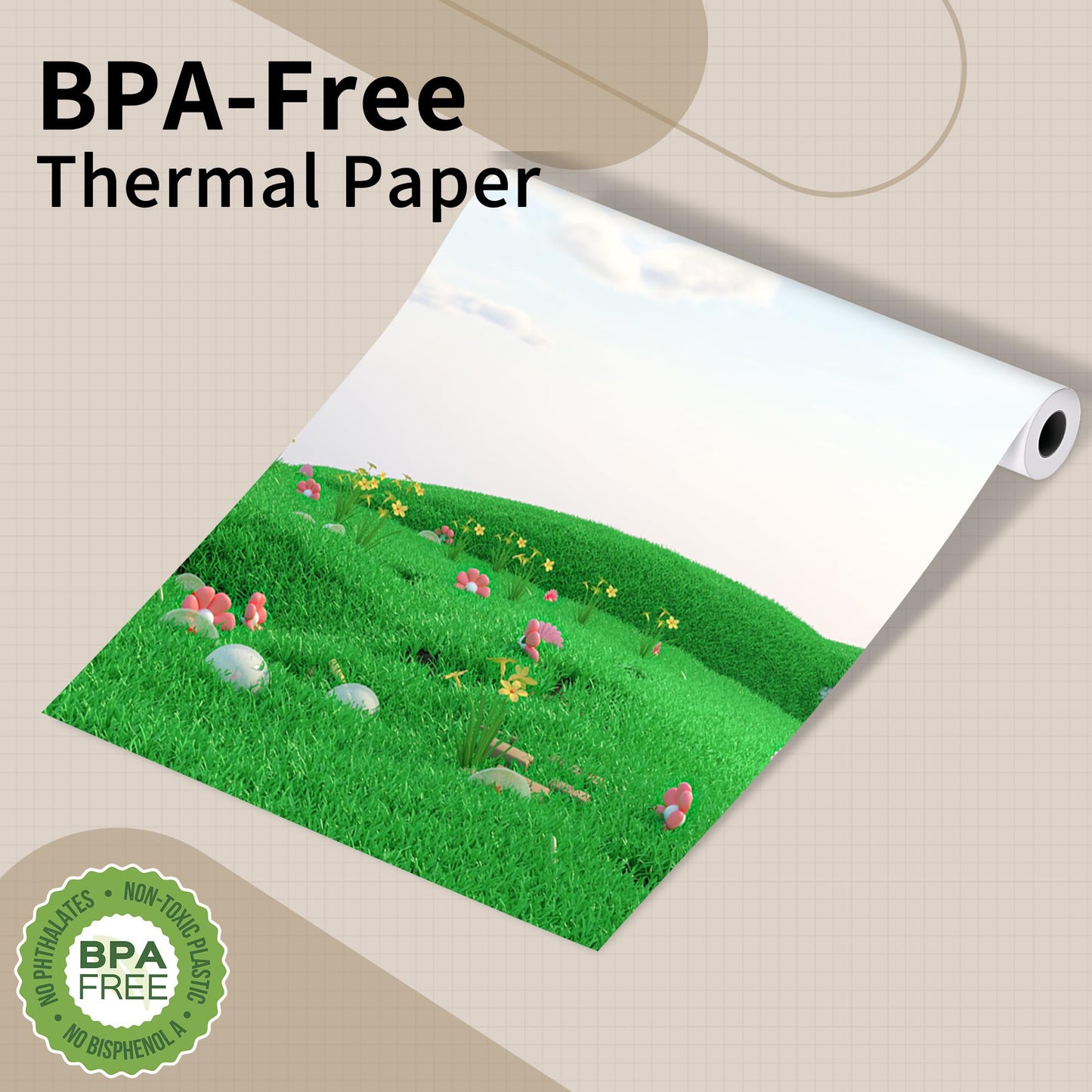Phomemo A4 Thermal Printer Paper,8.27''x 11.69'',Supports Continuous Printing,Suitable for Travel,Business,Office,BPA Free Thermal Paper,23 Sheets/Roll,2Roll