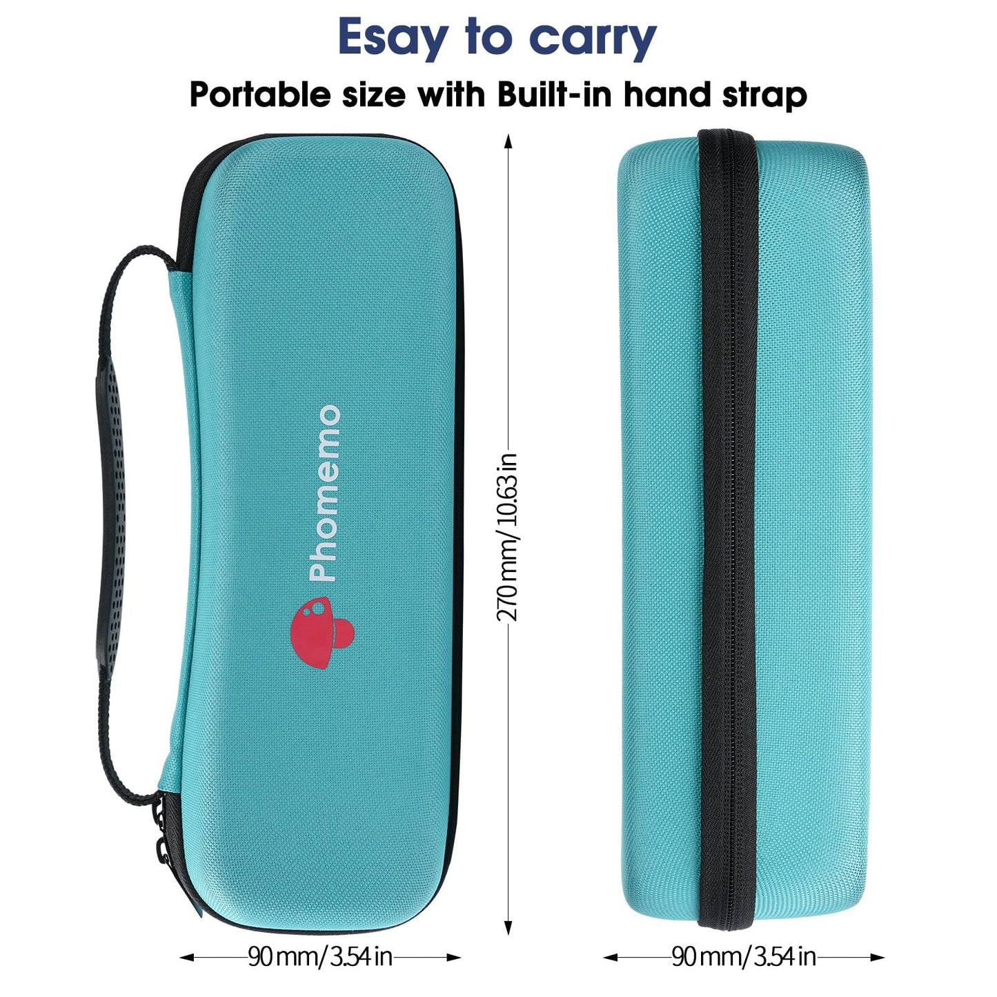 Phomemo Carrying Storage Box, Compatible with M832 Portable Printer, for Wireless Mobile Travel Printer Storage USB Cable & Holder Paper (Box Only), Green