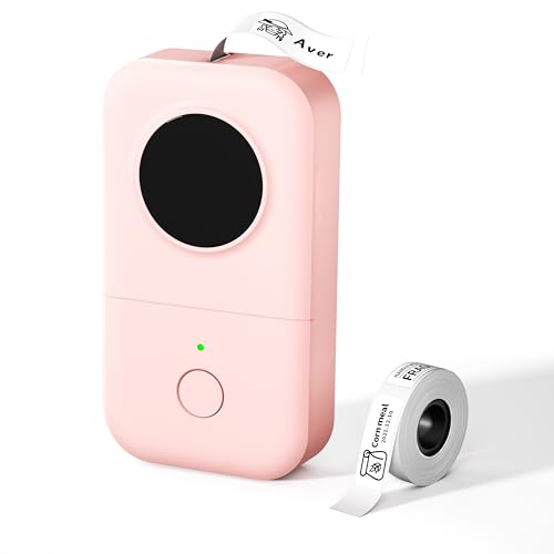 Drukarka etykiet Phomemo D30 Drukarka etykiet - termiczna drukarka etykiet Bluetooth Urocza drukarka etykiet, doświadczona przyjazna dla nazw pamięci, kompatybilna z iOS Android, różowa