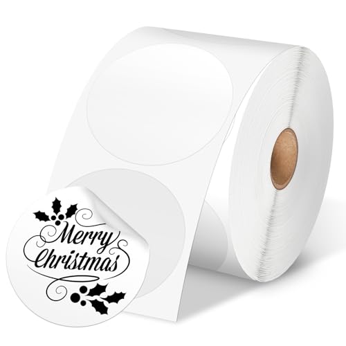 Phomemo 2'' White Circle Thermal Label, selbstklebende runde Aufkleber Etikett, 750pcs