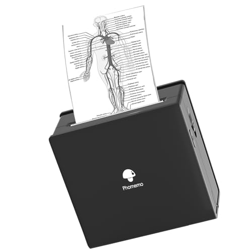 Phomemo -M02 Mini Bluetooth imprimante de poche, imprimante de réception portable, compatible avec Android et iOS système, pour le journal, Voyage, plans de jour, bon cadeau, blanc noir