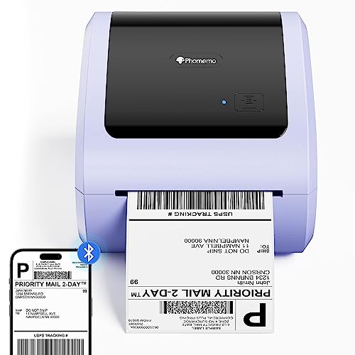 Phomemo Stampante per etichette Bluetooth, stampante termica DHL 4XL per Mac/PC, stampante Bluetooth per codici a barre, Amazon, Etsy, Shopify, Royal Mail, DHL, FedEx, UPS