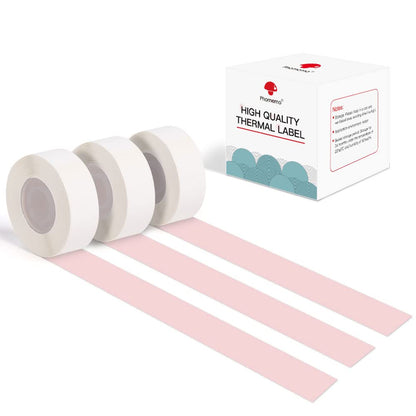 Phomemo D30 Continuous Label Tape - Pink Label Tapes, Thermal Labels for Kitchen, Files, Address, Gift and etc, 3 Rolls