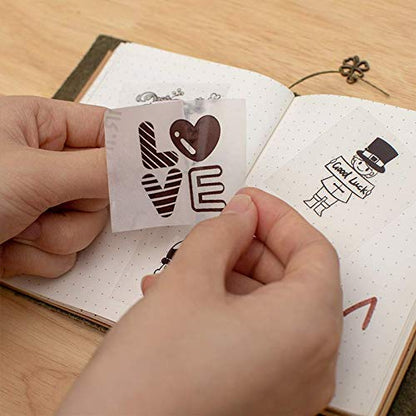 Phomemo T02 Transparent Paper Clear Sticker Paper- for Study Notes, Photos, List, Stickers, Black on White, 3-Rolls