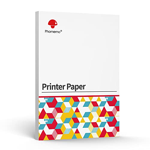 Phomemo A4 Thermopapier-kompatibler Thermopapier-Ersatz für tragbaren A4-Thermodrucker für M08F M832 M834 Q302 Mobiler Drucker, Druckerpapier, 200 Blatt