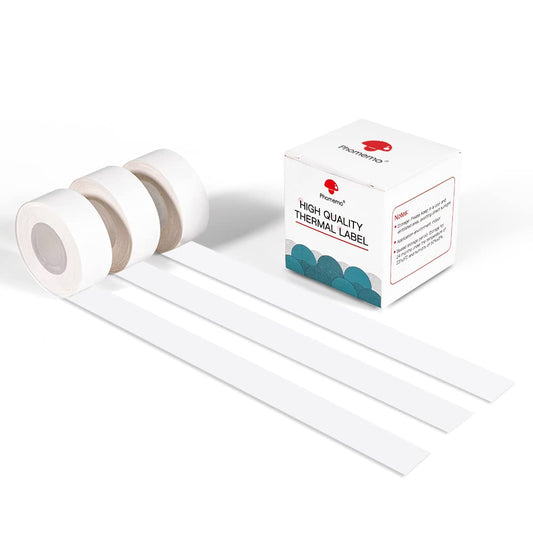 Phomemo 3 rollos de cinta de etiquetas D30 sin fin - Cintas blancas para escribir etiquetas t¨¦rmicas para cocina, archivos, direcci¨®n, regalo, etc