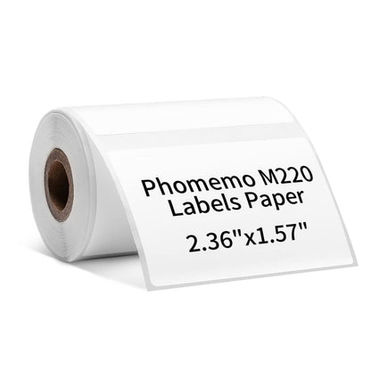 Phomemo 3 Roll 2.35''x 1.57'' Thermal Sticker Label Paper 180 Labels/Roll Compatible with M220, M200, M221 Label Printer, Strong Permanent Adhesive, for Customer Mailer, Address Label, Business Letter