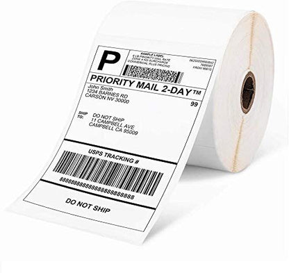 Phomemo Thermische Direct Shipping etiketten, 10,16 x 15,24 cm, zelfklevend, thermisch verzendlabelpapier, geschikt voor expresbedrijven, compatibel met desktoplabelprinters, roletiketten (500)