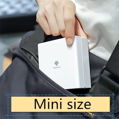 Mini Printer Phomemo M02 Pocket Printer- Mini Bluetooth Portable Wireless Mobile Thermal Printer Compatible with Android iOS, Mutilfuction for Company Businesse, Work Plan, Meeting Notes