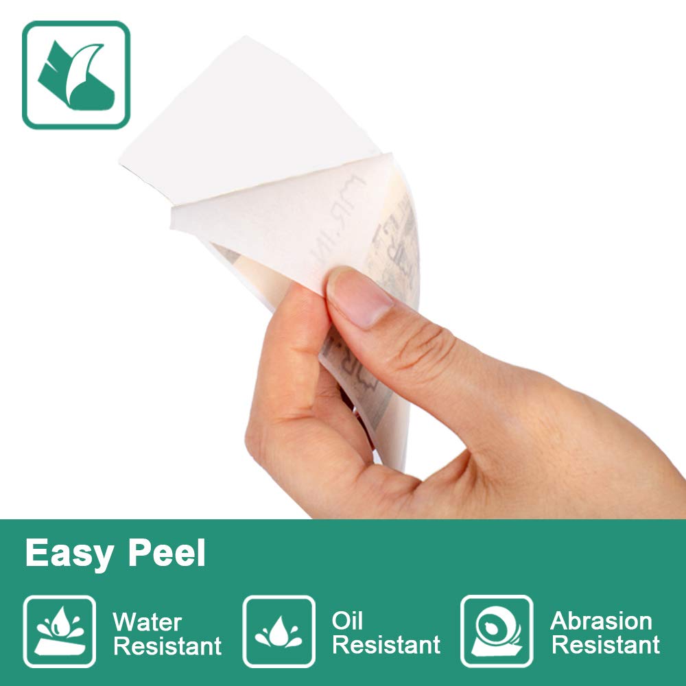 Phomemo Printer Paper Self-Adhesive Thermal Sticker Paper Black on Matt Clear Printable Tape for Phomemo M02 M02S M02 Pro Printer 1.97 Inch x 11.48 Feet (50mm x 3.5m) for Picture Planner Journal