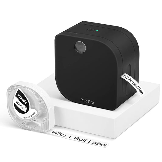 Phomemo P12 Pro urz?dzenie do etykietowania | Mini urz?dzenie do etykietowania Bluetooth z ta?m? do etykiet | ?adowana przez USB drukarka etykiet do domu i biura | drukarka etykiet do urz?dze¨½ z