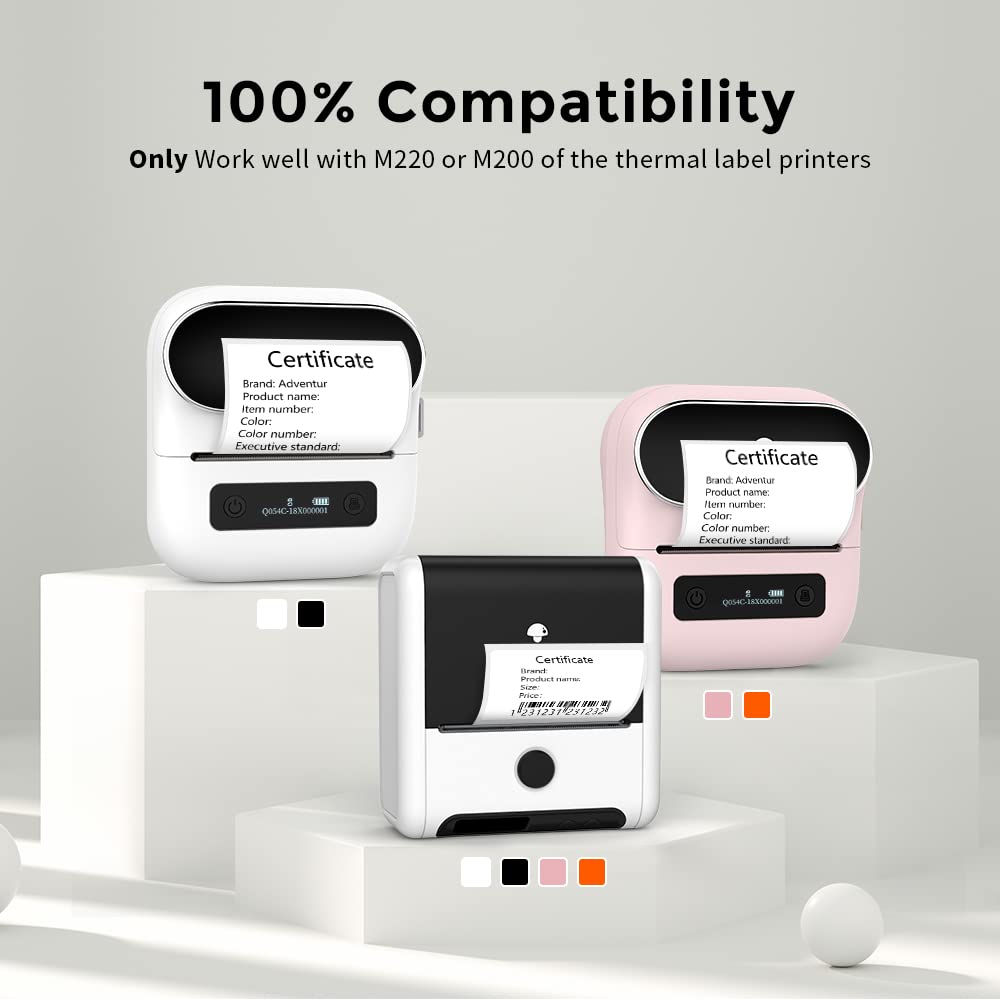 Phomemo 3 Roll 2.35''x 1.57'' Thermal Sticker Label Paper 180 Labels/Roll Compatible with M220, M200, M221 Label Printer, Strong Permanent Adhesive, for Customer Mailer, Address Label, Business Letter