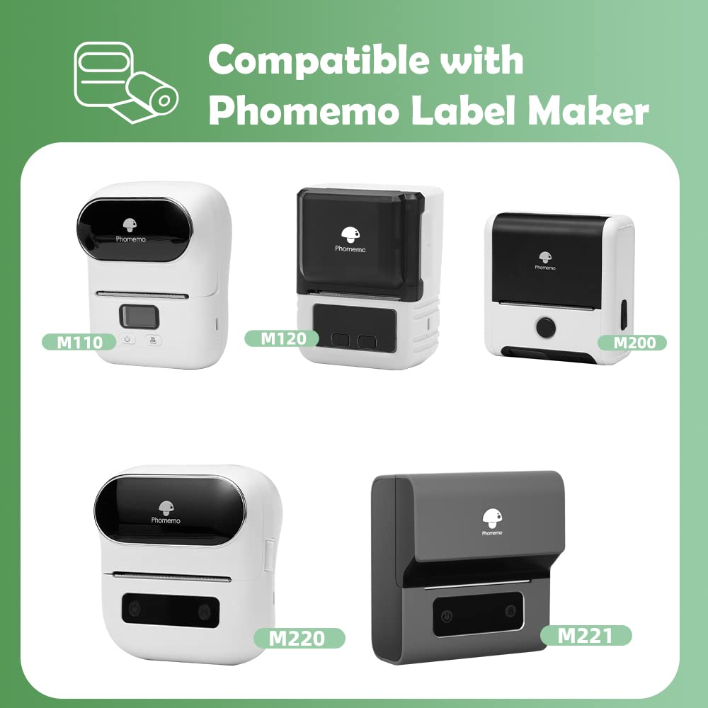 Phomemo Round Circle Label Thermal Labels for Price Name Address Logo Barcode M110 M120 M200 M220 50x50mm White (1 roll)