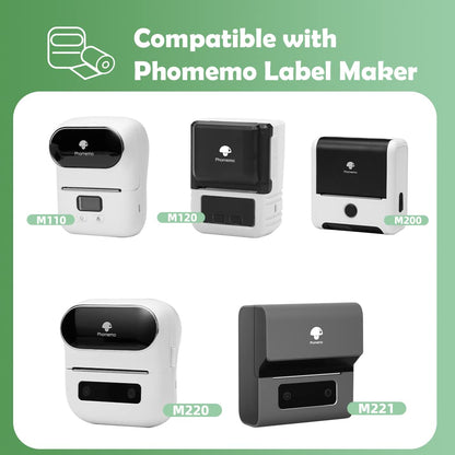Phomemo Round Circle Label Thermal Labels for Price Name Address Logo Barcode M110 M120 M200 M220 50x50mm White (1 roll)
