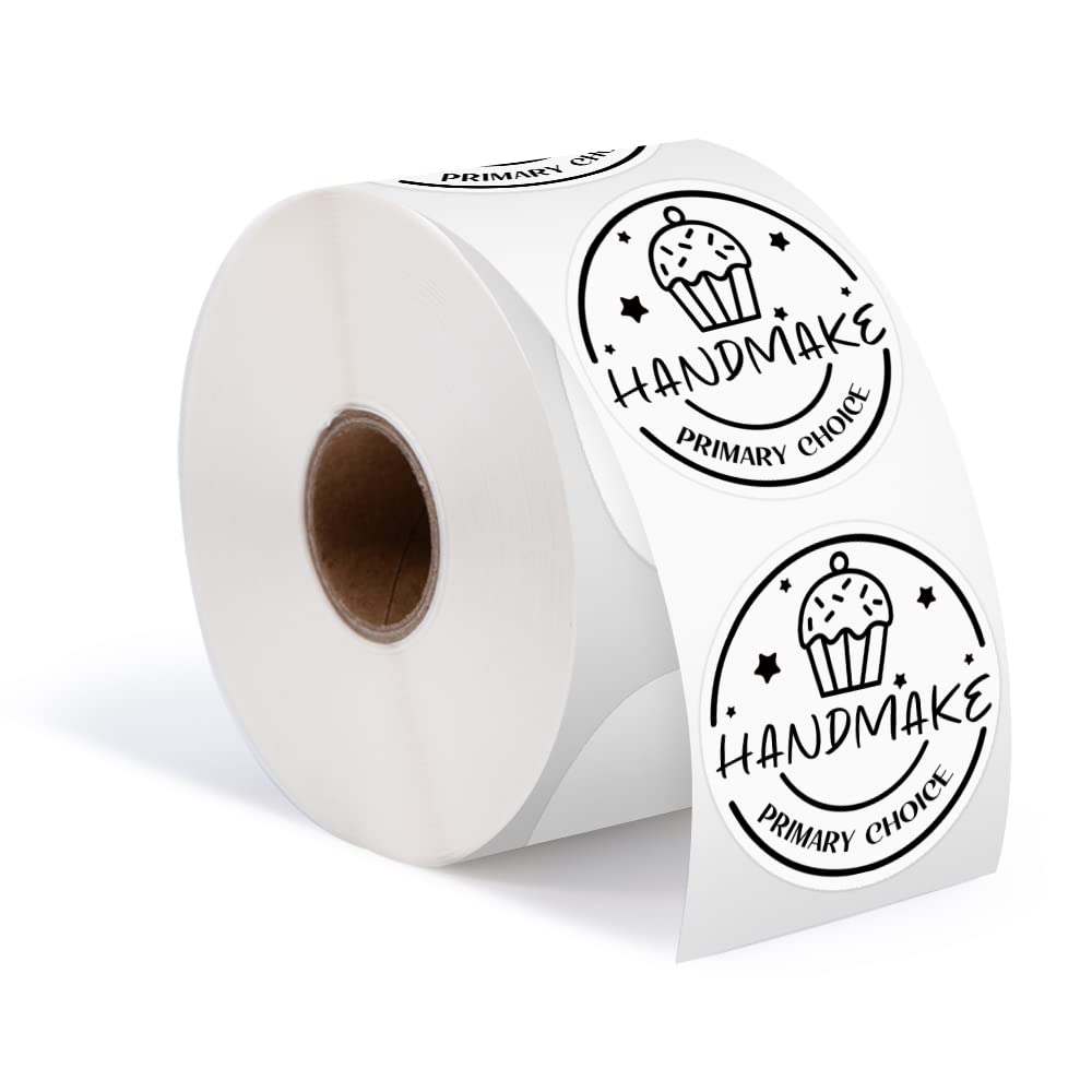 Etichette bianche rotonde da 2'' Phomemo 750 etichette/rotolo, compatibili con MUNBYN, Phomemo, Polono, etichette per spedizioni senza BPA Etichette termiche autoadesive per logo, codice, fai da te