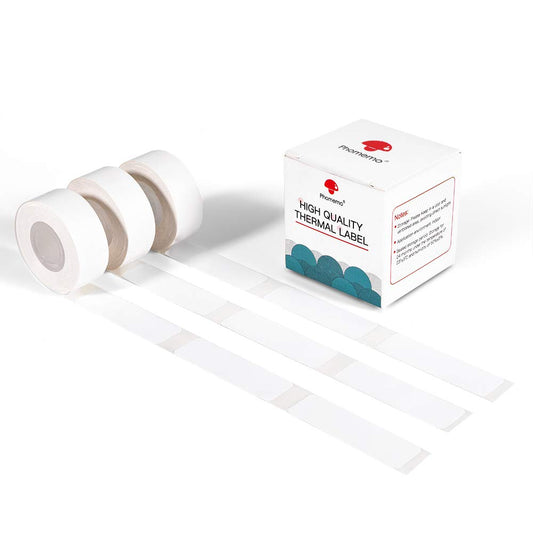 Phomemo D30 D30Pro Thermal Printer Paper Roll - Gloss Printing Paper Glue Waterproof Oilproof 15 x 50 mm White for Bluetooth Compact Mobile Printers, 3 Rolls