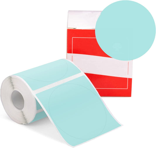 Phomemo Rond etiket voor M110/M120/M200/M220 labelprinter Multifunctionele etiketten - 50 x 50 mm thermo-etiket voor barcode doe-het-zelf-logo thuis kantoor 140 etiketten/rol. Lichtgroen